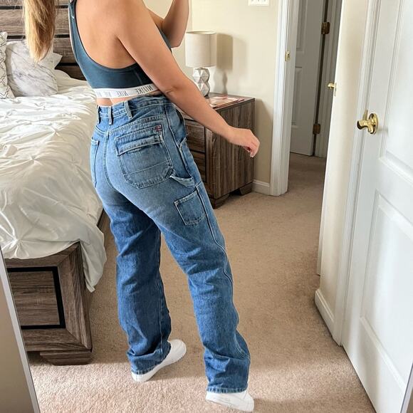 BDG UO High Rise Carpenter Jeans 28 Utility Pockets 90s Y2K - Picture 9 of 9